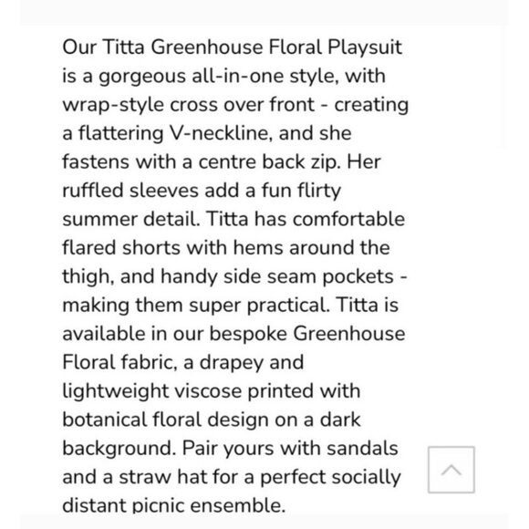 Collectif X ModCloth Titta Greenhouse Floral PlaySuit US 14/UK 18 Ruffled Sleeve - Picture 3 of 16